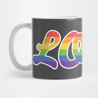 LOVE Gay LGTBQ Pride Shirt Mug